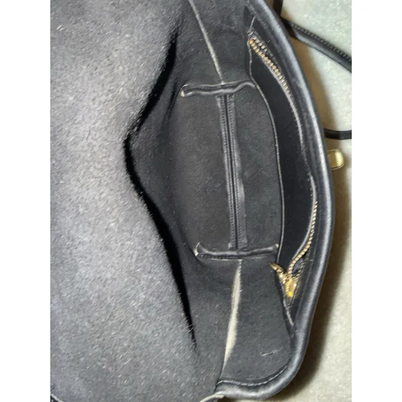 Vintage Coach The Quincey 9919 Crossbody Purse Bag Black Leather Made in USA - Picture 4 of 15